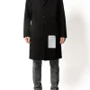 Amaranto Cappotto Nero Uomo Monopetto Slim