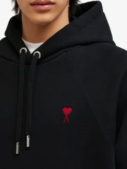 Ami Alexandre Mattiussi Felpa Nero Uomo con ricamo