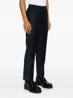 Ami Paris Pantalone Blu Uomo Gessato