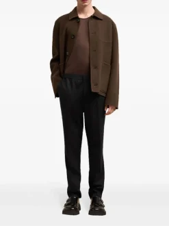 Ami Paris Pantaloni Nero Uomo Vita Elasticizzata