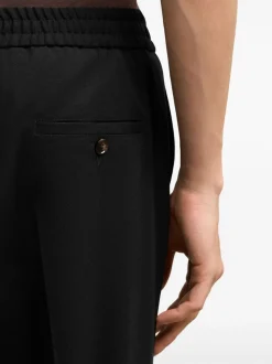 Ami Paris Pantaloni Nero Uomo Vita Elasticizzata