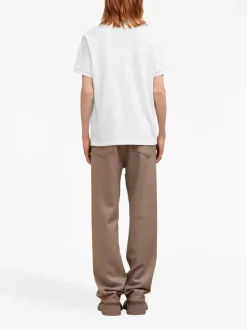 Ami Paris Uomo Polo Bianco Ricamo Cuore