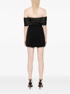 Anine Bing Abito Nero Donna Off Shoulder