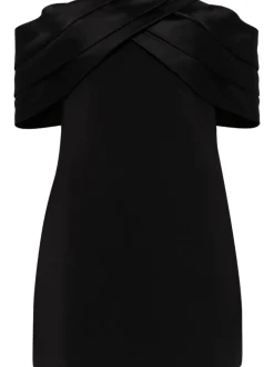 Anine Bing Abito Nero Donna Off Shoulder