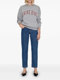 Anine Bing Felpa Grigio Donna