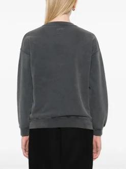 Anine Bing Felpa Nero Donna Logo Cuori