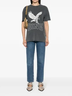 Anine Bing Jeans Azzurro Donna Effetto Stropicciato