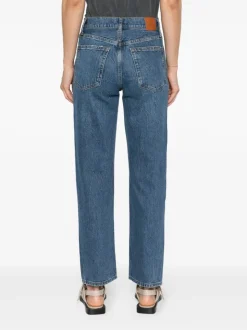 Anine Bing Jeans Azzurro Donna Effetto Stropicciato