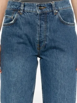 Anine Bing Jeans Azzurro Donna Effetto Stropicciato