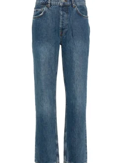 Anine Bing Jeans Azzurro Donna Effetto Stropicciato