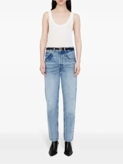 Anine Bing Jeans Blu Donna Gamba Affusolata