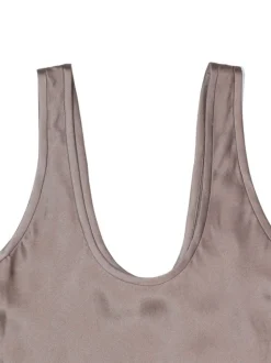 Anine Bing Top Marrone-Grigio Donna Lea
