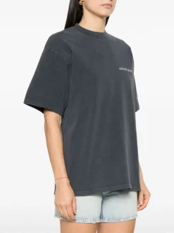 Anine Bing T-shirt Nero Donna Stampa Logo