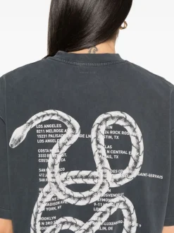 Anine Bing T-shirt Nero Donna Stampa Logo