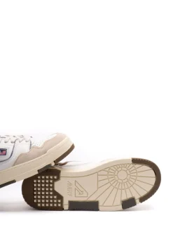 Autry CLC Uomo Scarpa Bianco-Marrone