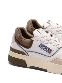 Autry CLC Uomo Scarpa Bianco-Marrone