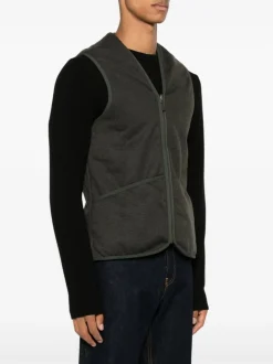 Barbour Gilet Verde Uomo con Zip