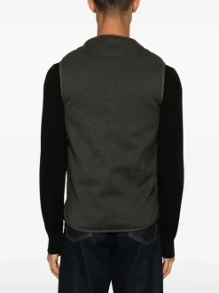 Barbour Gilet Verde Uomo con Zip