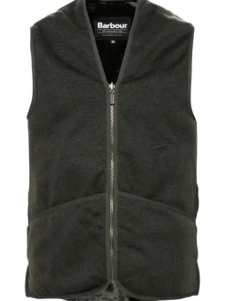 Barbour Gilet Verde Uomo con Zip