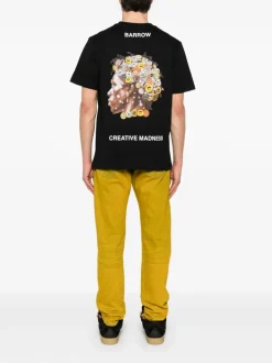 Barrow Unisex T-shirt Nero Micro Logo