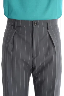 Berwich Pantalone Grigio Uomo Gessato Chiaia