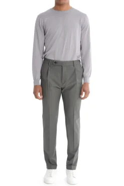 Berwich Pantalone Grigio-Verde Uomo Retro