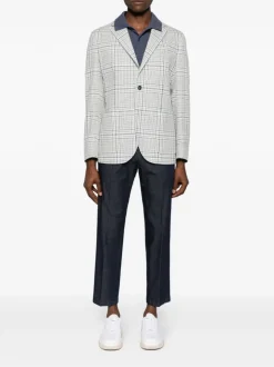 Briglia 1949 Pantalone Blu Uomo Gamba Dritta Crop