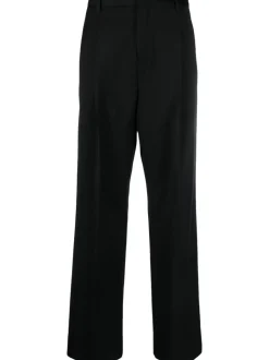 Briglia 1949 Pantaloni Nero con Pinces e Chiusura Nascosta