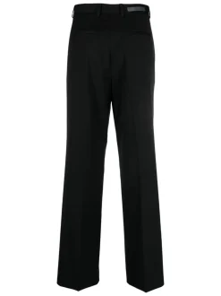 Briglia 1949 Pantaloni Nero con Pinces e Chiusura Nascosta