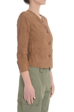 Bully Giacca Marrone Donna Scamosciata