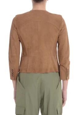 Bully Giacca Marrone Donna Scamosciata