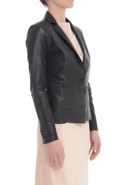 Bully Giubbotto Nero Donna Revers Classico