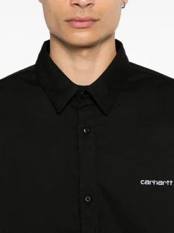 Carhartt Camicia Nero Uomo Ricamo Logo