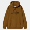 Carhartt Felpa Marrone Donna Ricamo Logo