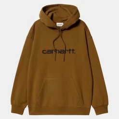 Carhartt Felpa Marrone Donna Ricamo Logo