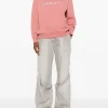Carhartt Felpa Rosa Donna Ricamo Logo