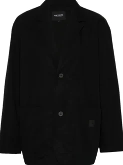 Carhartt Giubbotto-Giacca Nero Donna a Due Bottoni