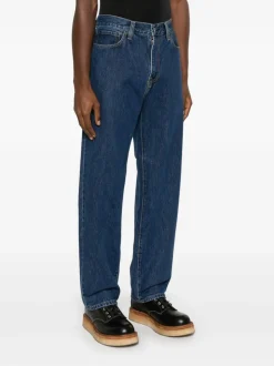 Carhartt Jeans Blu Uomo Aaron Lavaggio Scuro
