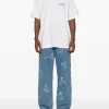 Carhartt Jeans Blu Uomo Timbri Logo All Over