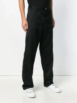 Carhartt Pantalone Nero Uomo a gamba ampia