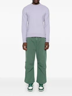 Carhartt Pantalone Verde Uomo Hubbard Gamba Ampia