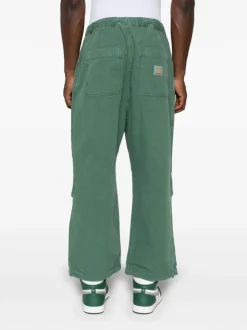 Carhartt Pantalone Verde Uomo Hubbard Gamba Ampia