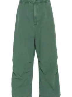 Carhartt Pantalone Verde Uomo Hubbard Gamba Ampia