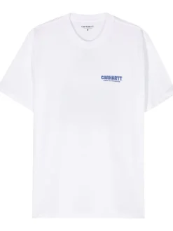 Carhartt T-shirt Bianco Uomo Stampa Posteriore Mani