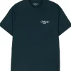 Carhartt T-shirt Blu Donna Logo Signature