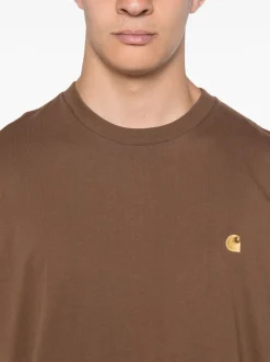 Carhartt T-shirt Marrone Uomo Micro Ricamo Logo