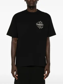 Carhartt T-shirt Nero Uomo Stampa Logo Fulmini