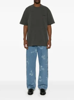 Carhartt T-shirt Nero Uomo Ricamo Micro Logo