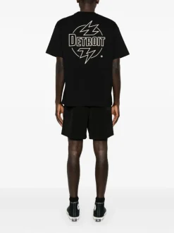 Carhartt T-shirt Nero Uomo Stampa Logo Fulmini