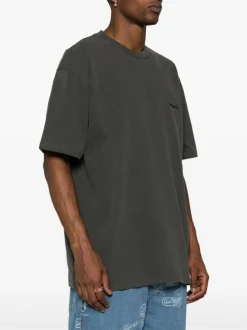 Carhartt T-shirt Nero Uomo Ricamo Micro Logo
